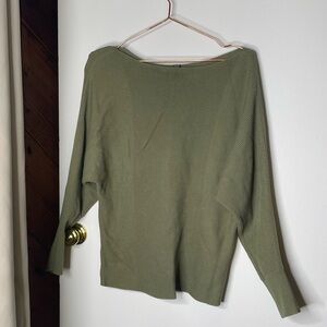 Tommy Bahama Off-the-Shoulder Olive Sweater